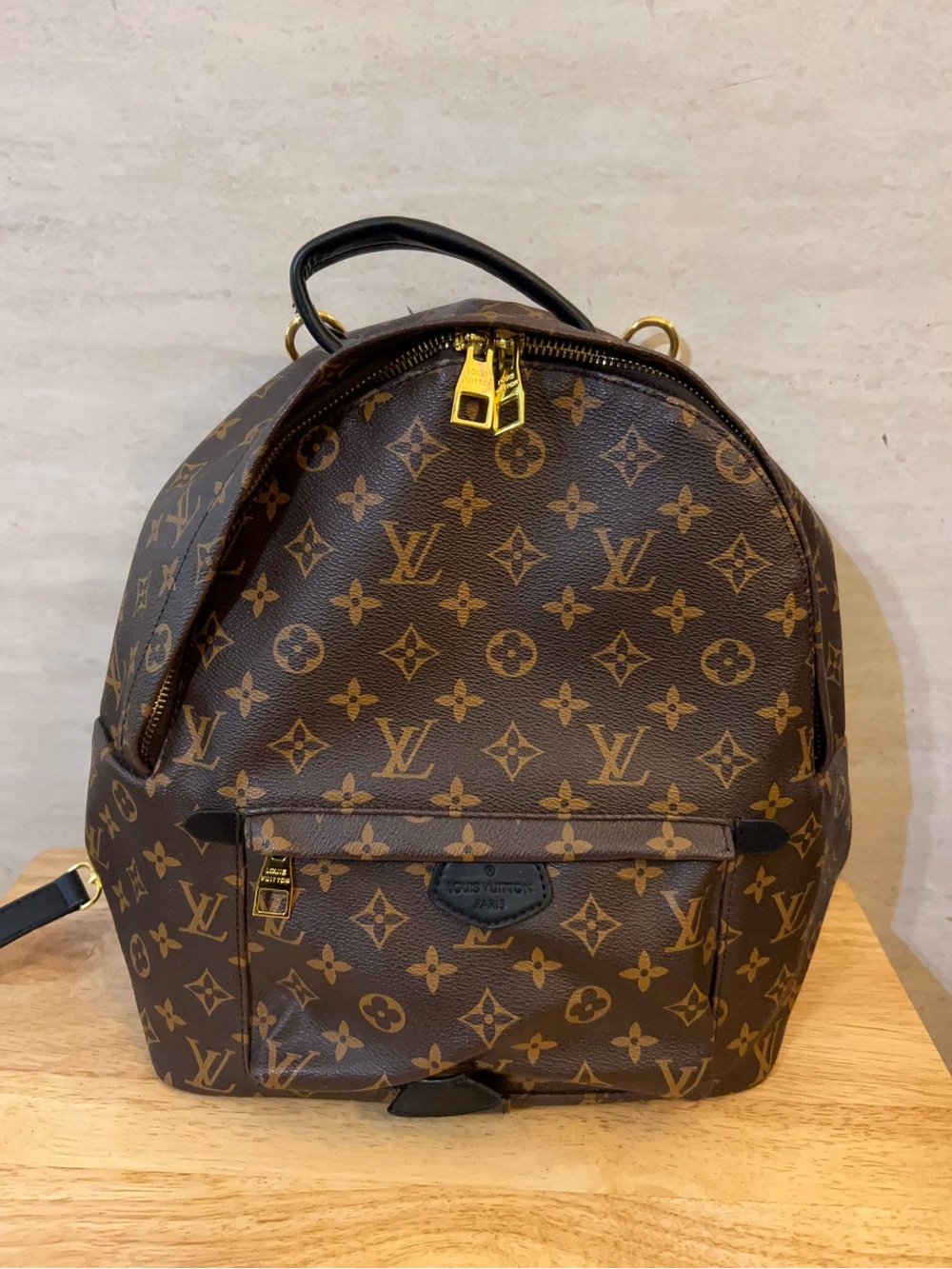 Designer Inspired 
Brown Monogram Canvas Backpack